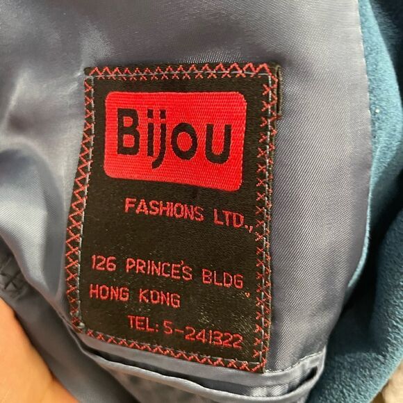 Bijou Vintage Blue Suede Blazer - Picture 4 of 4